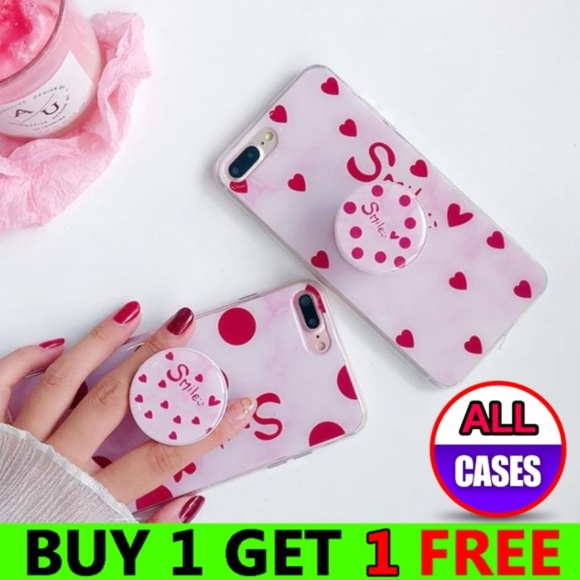 Accessories - *NEW iPhone X/XS/7/8/Plus Pink Case W/Holder